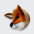 Needle felted fox wall art left side view - natural wool fox sculpture, one of a kind, The Crafty Pebblers