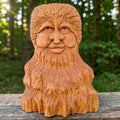 The Woodlander original hand-carved lime wood sculpture displayed in a natural home interior setting.